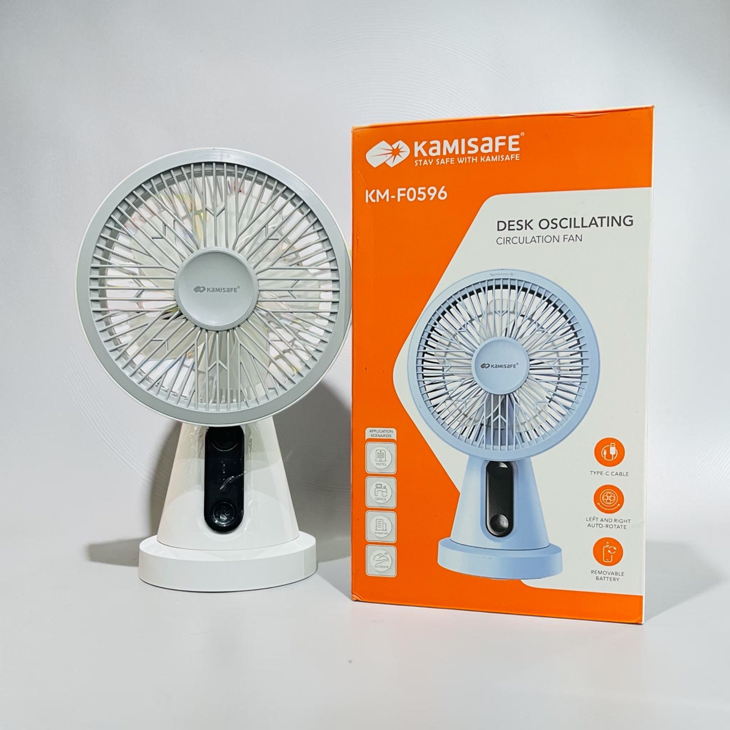 KAMISAFE KM-F0596 DESK CIRCULATING FAN